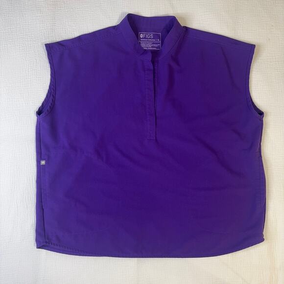 FIGS Rafaela Oversized Scrub Top Digital Grape Purple Women's XL Retired Rare - Picture 9 of 15